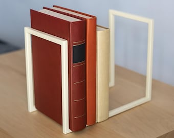 Small Desk Book Stand – Modern Metal Book & Magazine Holder, Minimalist Tabletop Organizer
