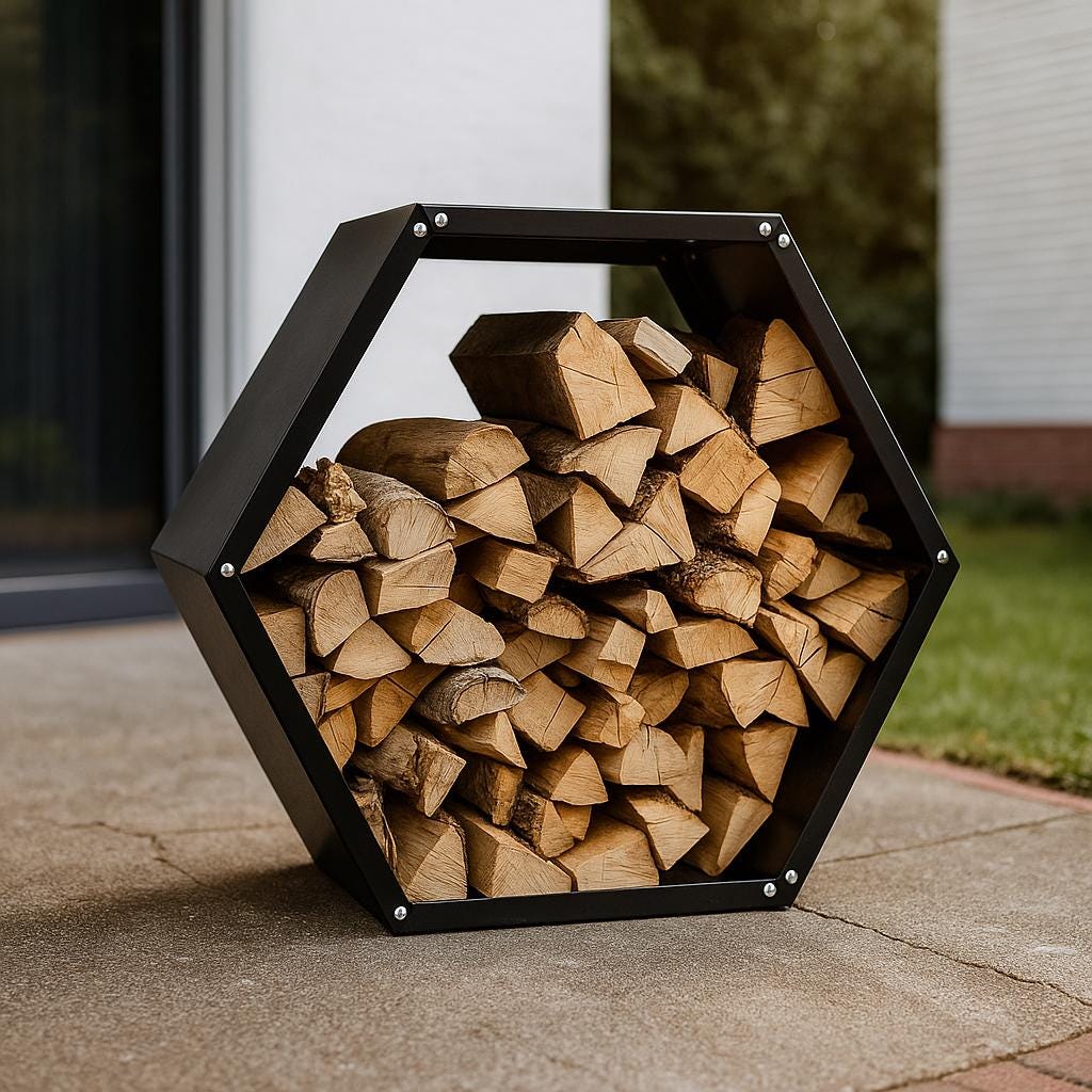 Scaffale Per Legna Da Ardere ZCZUOX - 114x80x25cm, Per Interni/Esterni, Portata 400kg - Foto 8