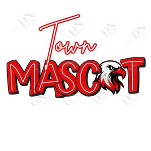Custom School Spirit Shirt Design Mascot T-Shirt Digital File Personalized Team Shirt PNG School Pride SVG for Printing