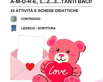 Valentine’s Day Workbook "Writing, Comprehension, and Counting About Love" – Educational Worksheets