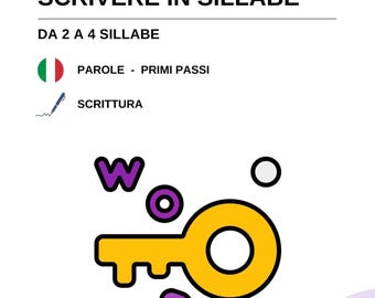 Learn to Write with Syllables, Educational Worksheets in Italian