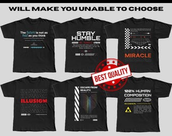 Urban Streetwear T‑Shirt Design PNG Bundle – DTF & DTG Ready Digital Files