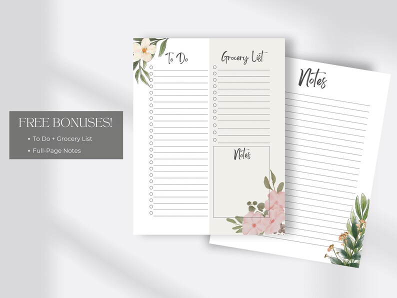 Printable Daily & Weekly Planner Bundle | Undated Planner L Digital ...