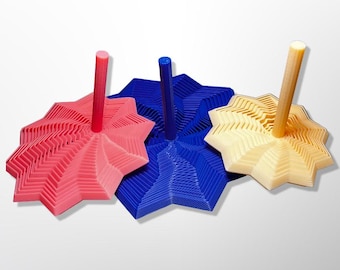 Star Fidget Spinner Stick: Dual Sensory Visual & Sound Toy