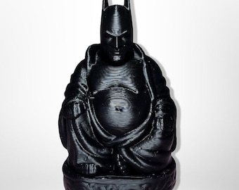 Bat Buddha Statue – Funny Zen Decor, Gift for Comic Fans