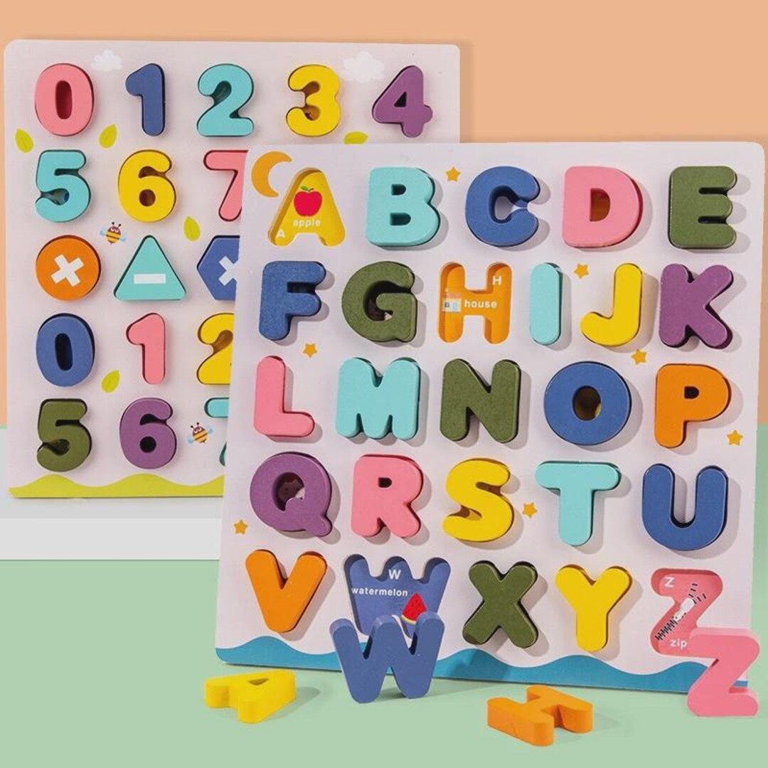 Wooden Alphabet Board – ABC Learning Toy for Toddlers, English Letter ...