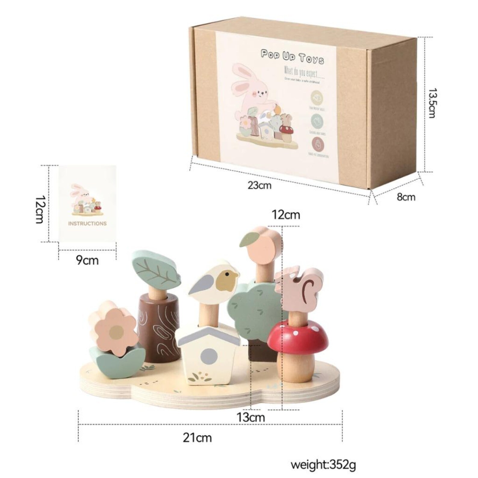 Wooden Animal Blocks Toy – Montessori Fine Motor Skill Development Toy ...