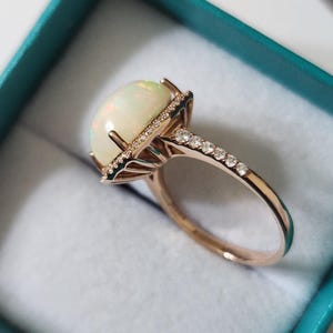 14K Rose Gold Opal and Diamond EFFY Ring