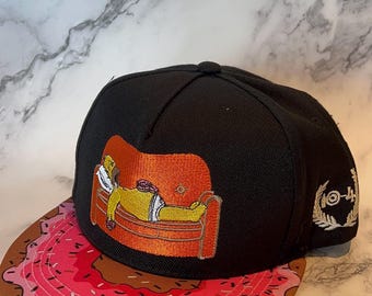 Homer Simpson Cap – Embroidered Donut Hat Long Sun Visor Streetwear Gift