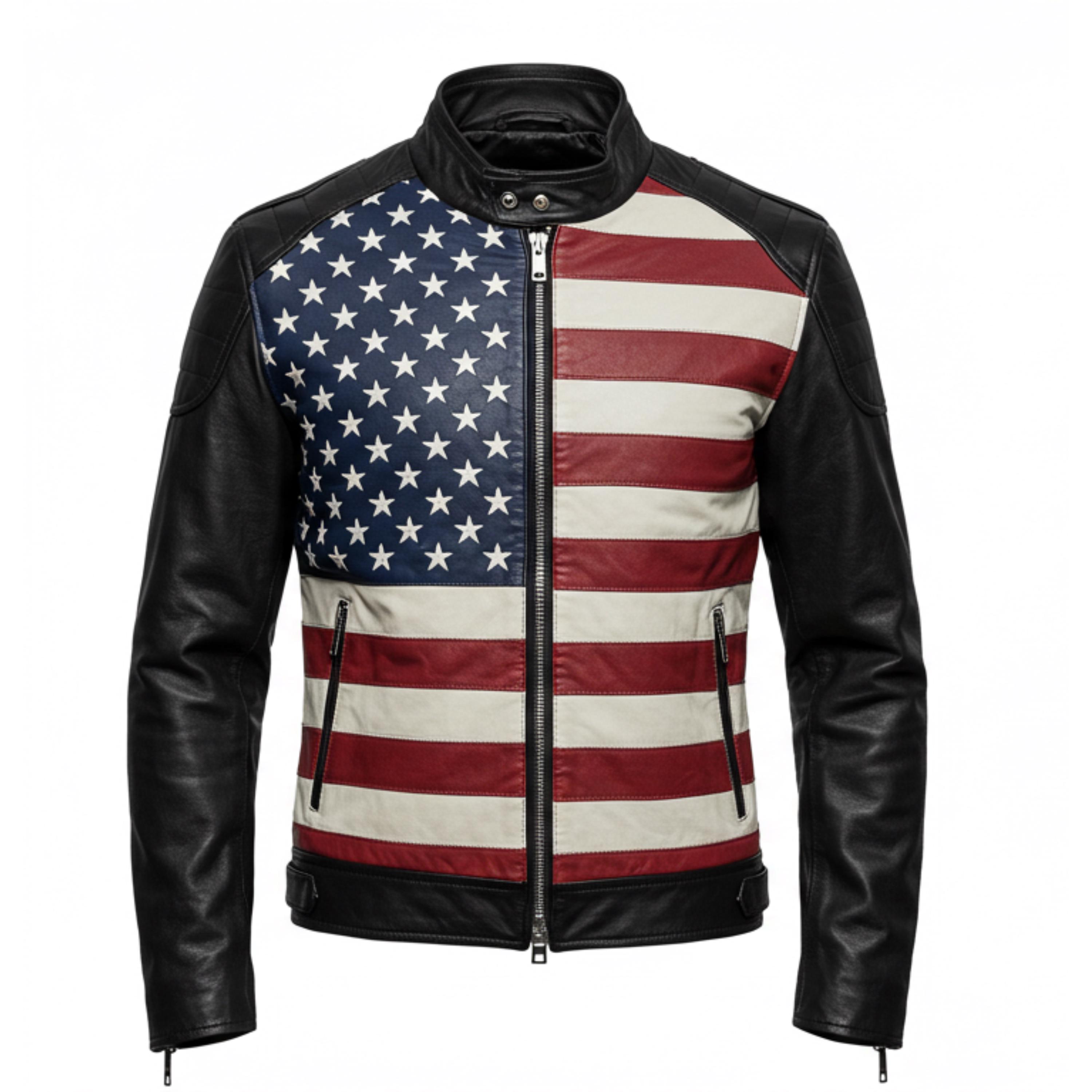 American flag leather jacket - Etsy 日本