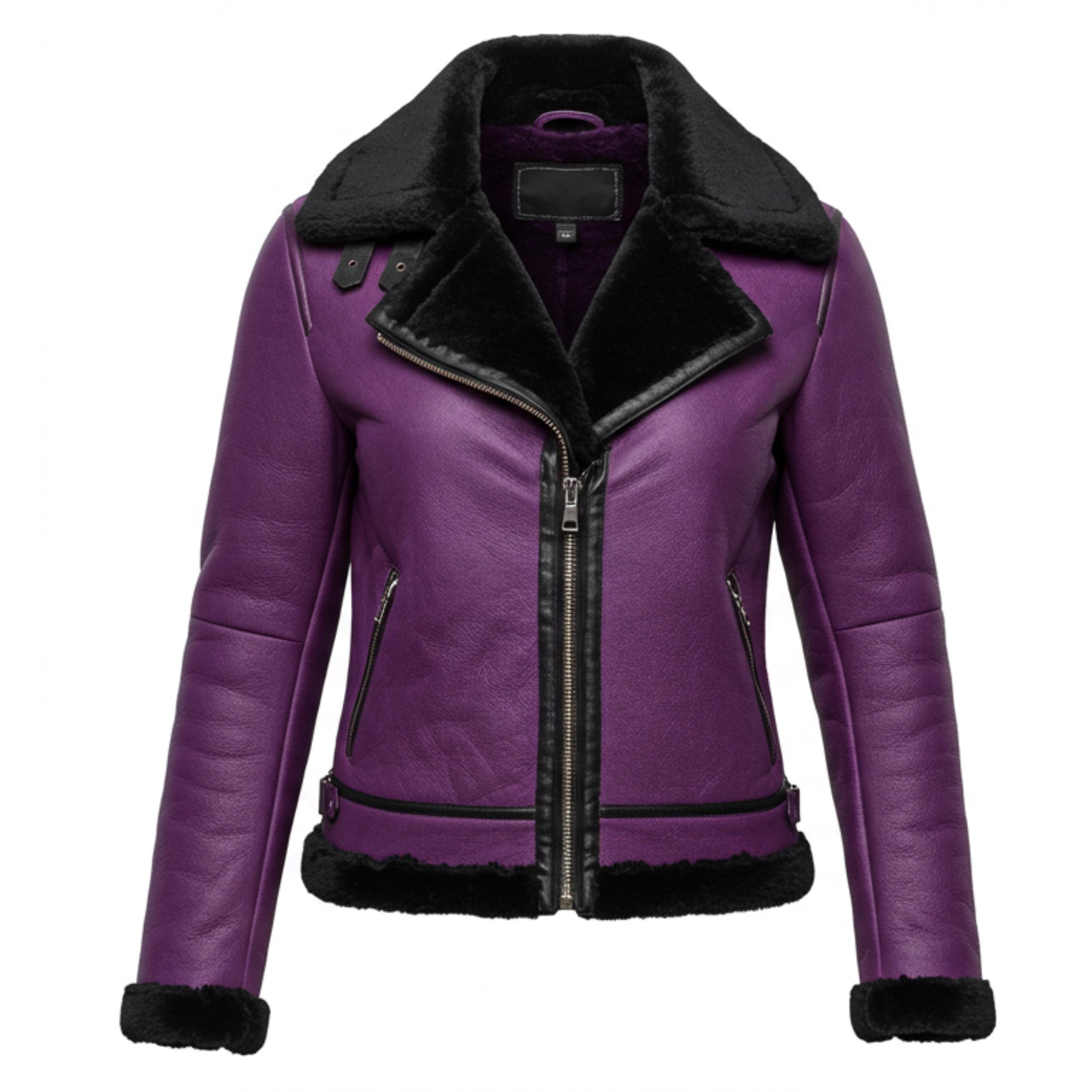 Ladies Jackets Purple Faux Fur Coat Uk JAYLEY Delilah Diamond Faux