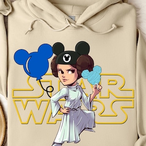 Star Wars Princess Leia Hoodie, Disney Princess Leia Character, Disneyland Trip Sweatshirt, Princess Leia Hoodie, Disneyland Hoodie, Gift