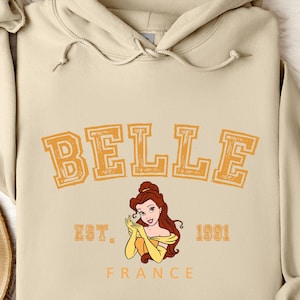 Beauty and the Beast Belle Hoodie, Disney Belle Character, Disneyland Trip Sweatshirt, Belle Hoodie, Disneyland Hoodie, Disney Birthday Gift