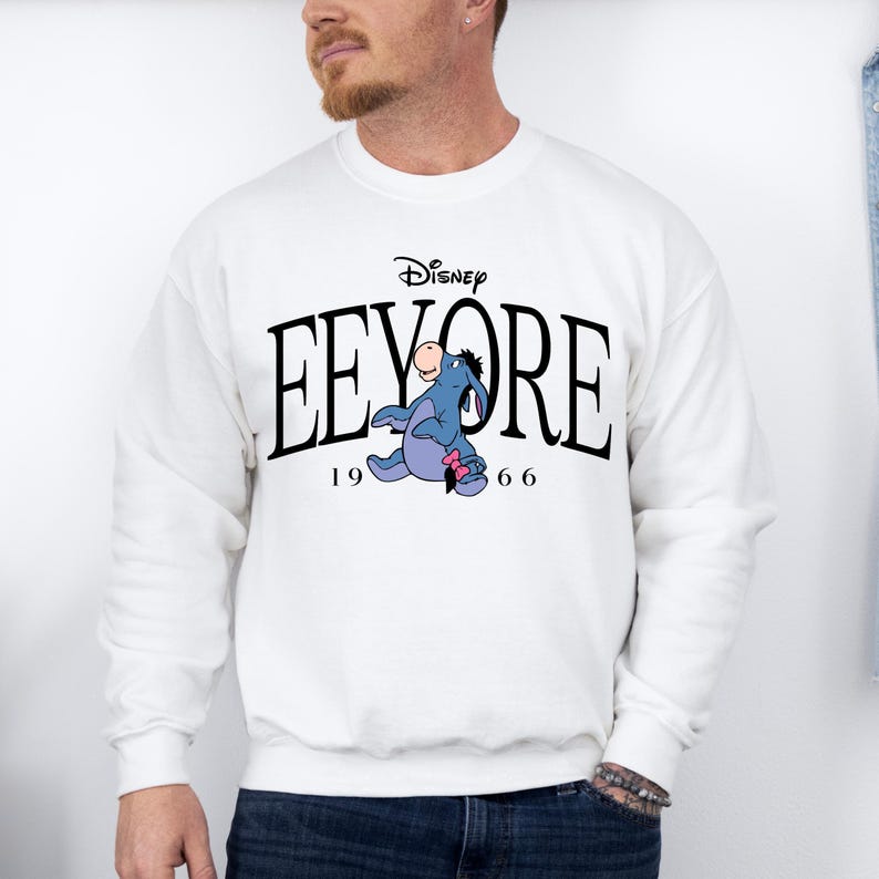 Winnie the Pooh Eeyore Hoodie, Disney Eeyore Character, Disneyland Trip Sweatshirt, Eeyore Hoodie, Disneyland Hoodie, Disney Birthday Gift image 4