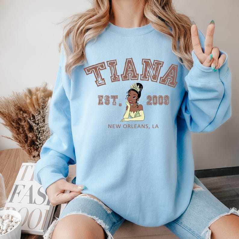 Princesses Tiana Hoodie, Disney Tiana Character, Disneyland Trip Sweatshirt, Tiana Hoodie, Disneyland Hoodie, Disney Birthday Gift, Princess image 5