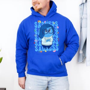 Inside Out Sadness Hoodie, Disney Sadness Character, Disneyland Trip Sweatshirt, Sadness Hoodie, Disneyland Hoodie, Disney Birthday Gift image 6