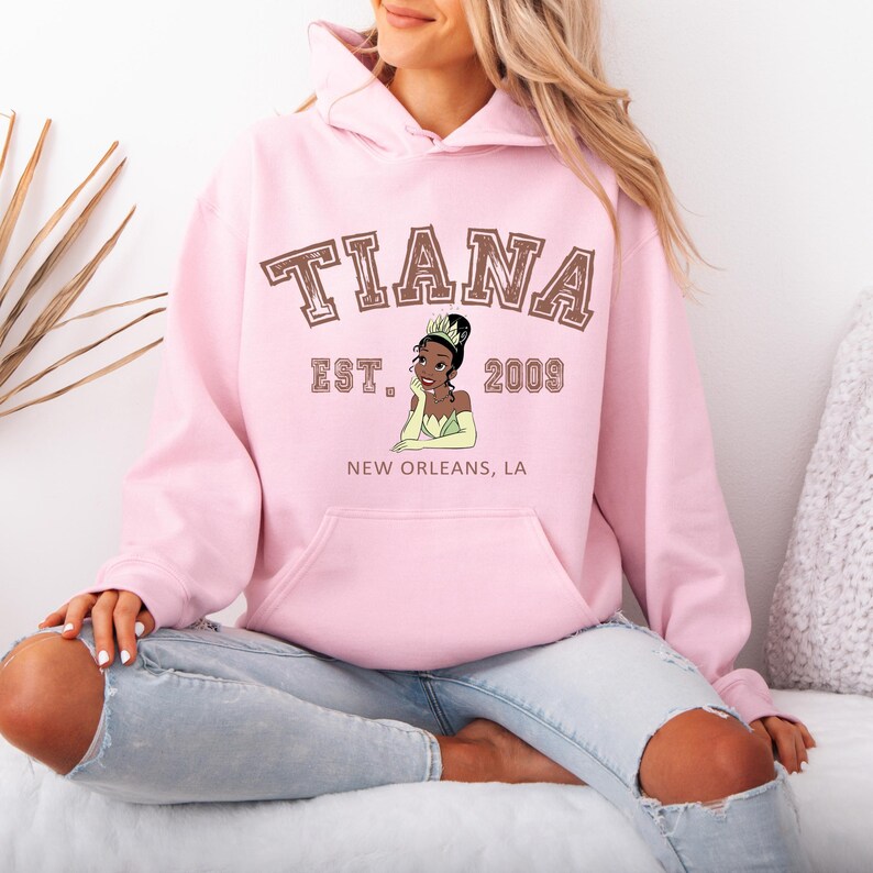 Princesses Tiana Hoodie, Disney Tiana Character, Disneyland Trip Sweatshirt, Tiana Hoodie, Disneyland Hoodie, Disney Birthday Gift, Princess image 2