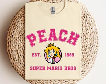 Princess Peach T-shirt, Retro Super Mario, Disneyland Tee