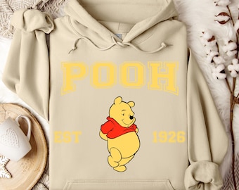 Winnie the Pooh Hoodie, Disney Winnie Character, Disneyland Trip Sweatshirt, Pooh Hoodie, Disneyland Hoodie, Disney Birthday Gift, Winnie