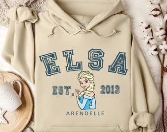 Princesses Elsa Hoodie, Disney Elsa Character, Disneyland Trip Sweatshirt, Elsa Hoodie, Disneyland Hoodie, Disney Birthday Gift, Disney Elsa