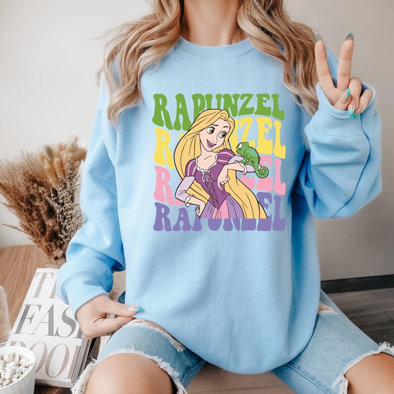 Sudadera con capucha de la princesa Rapunzel, personaje de Disney Rapunzel, sudadera para viaje a Disneyland, sudadera con capucha de Rapunzel, sudadera con capucha de Disneyland, regalo de cumpleaños de Disney imagen 5