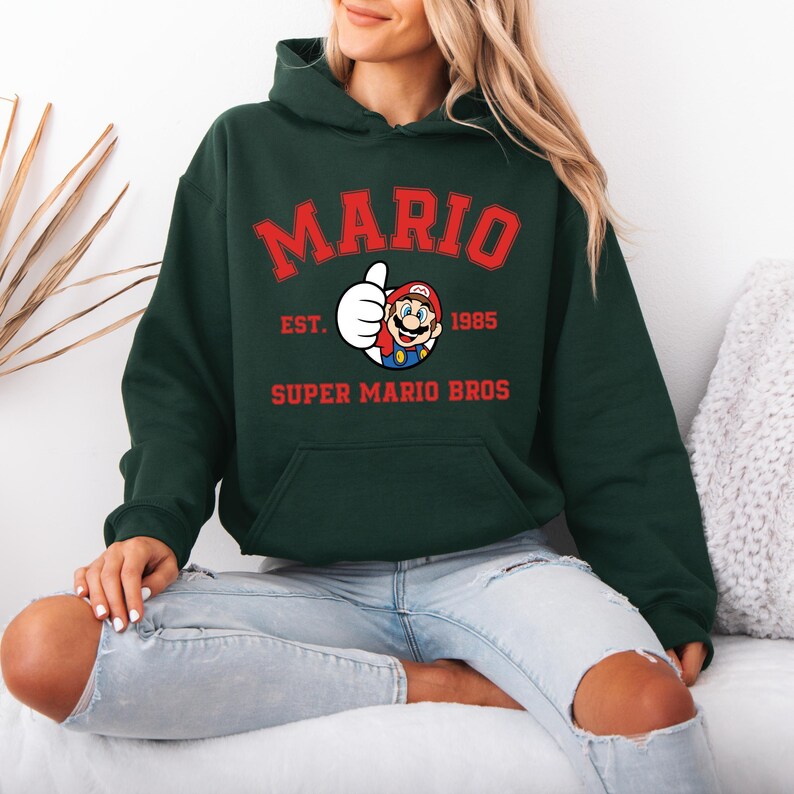 Super Mario Hoodie, Disney Mario Character, Disneyland Trip Sweatshirt, Mario Hoodie, Disneyland Hoodie, Disney Birthday Gift, Super Mario Bild 5
