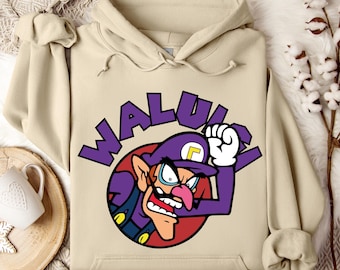 Super Mario Waluigi Hoodie, Disney Waluigi Character, Disneyland Trip Sweatshirt, Waluigi Hoodie, Disneyland Hoodie, Disney Birthday Gift