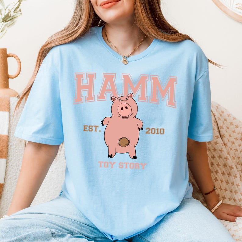 Camiseta de Hamm de Toy Story, personaje de Disney Hamm, camiseta para viaje a Disneyland, camiseta de Hamm, camiseta de Disneyland, regalo de cumpleaños de Disney, Toy Story Hamm imagen 6