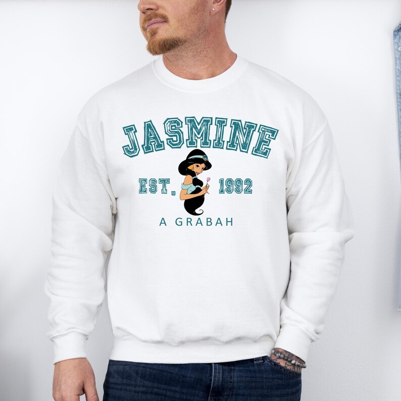 Princesses Jasmine Hoodie, Disney Jasmine Character, Disneyland Trip Sweatshirt, Jasmine Hoodie, Disneyland Hoodie, Disney Birthday Gift, image 3