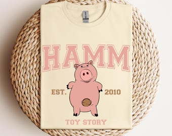 Camiseta de Hamm de Toy Story, personaje de Disney Hamm, camiseta para viaje a Disneyland, camiseta de Hamm, camiseta de Disneyland, regalo de cumpleaños de Disney, Toy Story Hamm