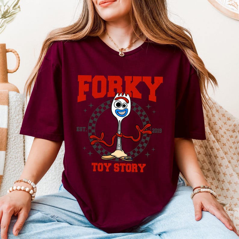 Toy Story Forky T-shirt, Disney Forky Character, Disneyland Trip Tshirt, Forky Tee, Disneyland T-shirt, Disney Birthday Gift, Toy Story Fork image 3