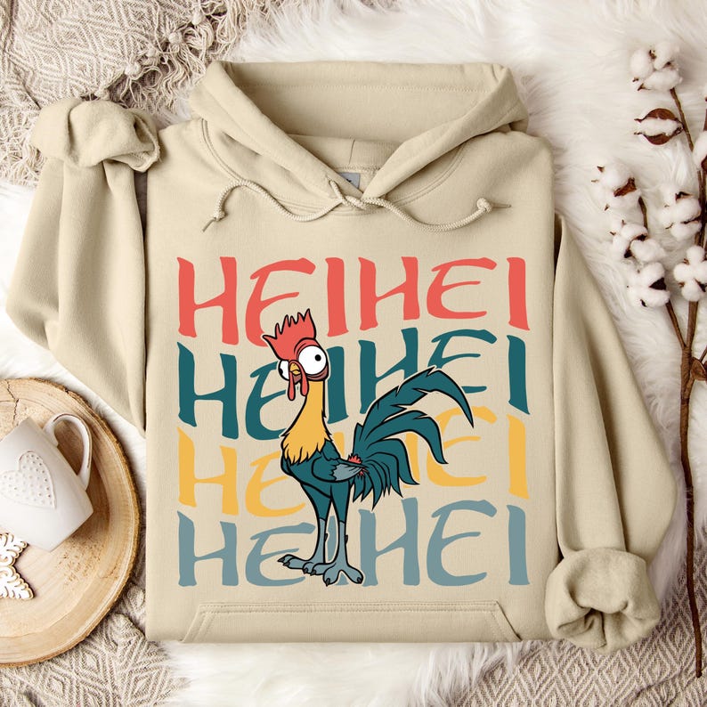 Moana Heihei Hoodie, Disney Heihei Character, Disneyland Trip Sweatshirt, Heihei Hoodie, Disneyland Hoodie, Disney Birthday Gift, Moana image 1