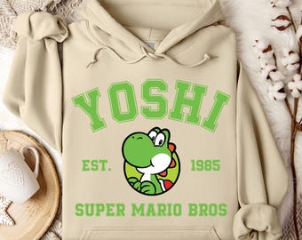 Sudadera con capucha de Super Mario Yoshi, personaje de Disney Yoshi, sudadera para viaje a Disneyland, sudadera con capucha de Yoshi, sudadera con capucha de Disneyland, regalo de cumpleaños de Disney, Yoshi