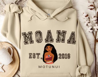 Princesses Moana Hoodie, Disney Moana Character, Disneyland Trip Sweatshirt, Moana Hoodie, Disneyland Hoodie, Disney Birthday Gift, Princess