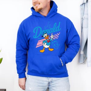 Sudadera con capucha de Donald Duck, personaje de Disney Donald, sudadera para viaje a Disneyland, sudadera con capucha de Donald Duck, sudadera con capucha de Disneyland, regalo de cumpleaños de Disney, Donald imagen 6