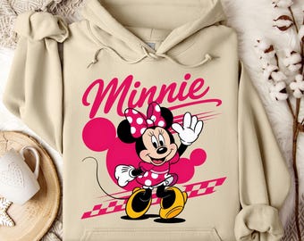 Mickey Mouse Minnie Hoodie, Disney Minnie Character, Disneyland Trip Sweatshirt, Minnie Mouse Hoodie, Disneyland Hoodie, Disney BirthdayGift