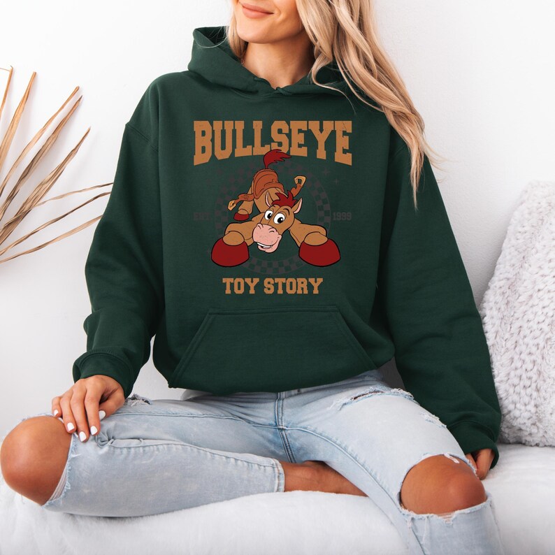 Toy Story Bullseye Hoodie, Disney Bullseye Character, Disneyland Trip Sweatshirt, Bullseye Hoodie, Disneyland Hoodie, Disney Birthday Gift image 3
