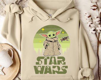 Sudadera con capucha de Yoda de Star Wars, Personaje de Yoda de Disney, Sudadera para viaje a Disneyland, Sudadera con capucha de Yoda, Sudadera con capucha de Disneyland, Regalo de cumpleaños de Disney, Star Wars