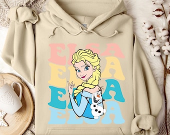 Princesses Elsa Hoodie, Disney Elsa Character, Disneyland Trip Sweatshirt, Elsa Hoodie, Disneyland Hoodie, Disney Birthday Gift, Disney Elsa