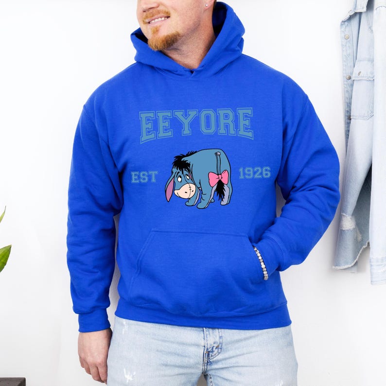 Winnie the Pooh Eeyore Hoodie, Disney Eeyore Character, Disneyland Trip Sweatshirt, Eeyore Hoodie, Disneyland Hoodie, Disney Birthday Gift image 6