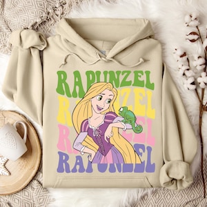 Sudadera con capucha de la princesa Rapunzel, personaje de Disney Rapunzel, sudadera para viaje a Disneyland, sudadera con capucha de Rapunzel, sudadera con capucha de Disneyland, regalo de cumpleaños de Disney imagen 1