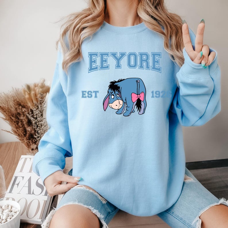 Winnie the Pooh Eeyore Hoodie, Disney Eeyore Character, Disneyland Trip Sweatshirt, Eeyore Hoodie, Disneyland Hoodie, Disney Birthday Gift image 5