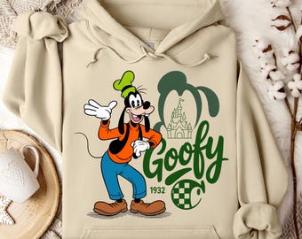 Sudadera con capucha de Mickey Mouse y Goofy, personaje de Disney Goofy, sudadera para viaje a Disneyland, sudadera con capucha de Goofy, sudadera con capucha de Disneyland, regalo de cumpleaños de Disney, Goofy