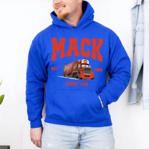 Sudadera con capucha de Mack de Lightning McQueen, personaje de Disney Mack, sudadera para viaje a Disneyland, sudadera con capucha de Mack, sudadera con capucha de Disneyland, regalo de cumpleaños de Disney imagen 6