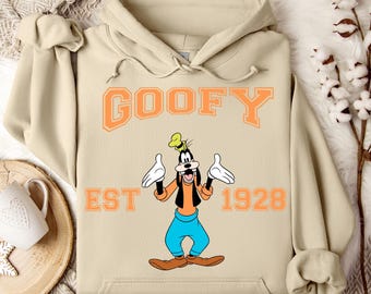 Mickey Mouse Goofy Hoodie, Disney Goofy Character, Disneyland Trip Sweatshirt, Goofy Hoodie, Disneyland Hoodie, Disney Birthday Gift, Goofy