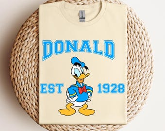 Donald Duck T-shirt, Disney Donald Character, Disneyland Trip Tshirt, Donald Duck Tee, Disneyland T-shirt, Disney Birthday Gift, Duck Tshirt