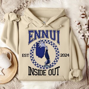 Inside Out Ennui Hoodie, Disney Ennui Character, Disneyland Trip Sweatshirt, Ennui Hoodie, Disneyland Hoodie, Disney Birthday Gift, Inside image 1
