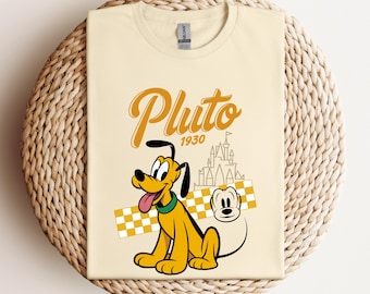 Mickey Mouse Pluto T-shirt, Disney Pluto Character, Disneyland Trip Tshirt, Pluto Tee, Disneyland T-shirt, Disney Birthday Gift, Pluto Dog