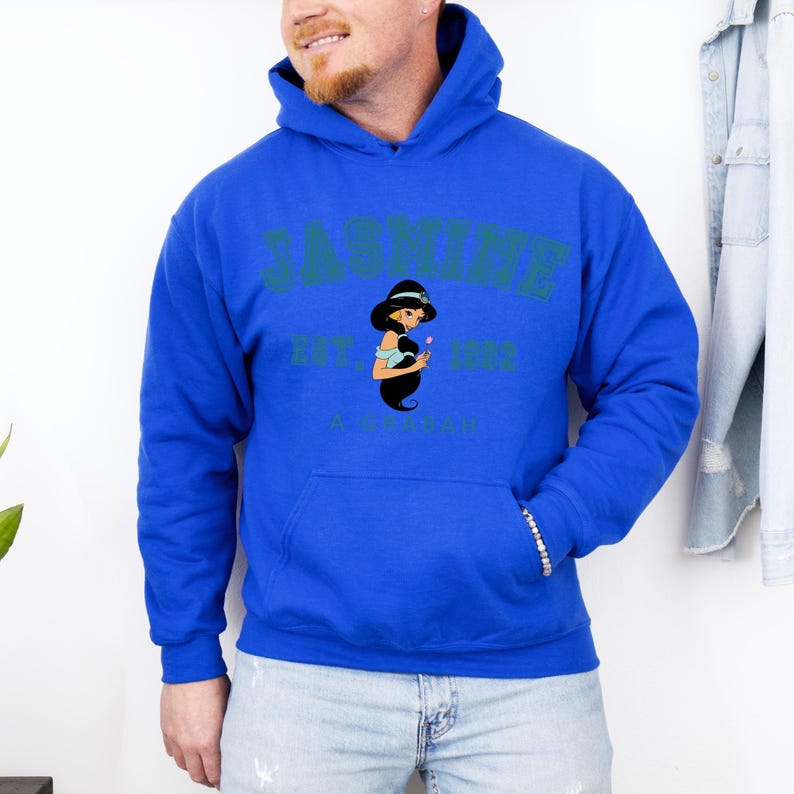 Princesses Jasmine Hoodie, Disney Jasmine Character, Disneyland Trip Sweatshirt, Jasmine Hoodie, Disneyland Hoodie, Disney Birthday Gift, image 6