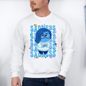 Inside Out Sadness Hoodie, Disney Sadness Character, Disneyland Trip Sweatshirt, Sadness Hoodie, Disneyland Hoodie, Disney Birthday Gift image 4